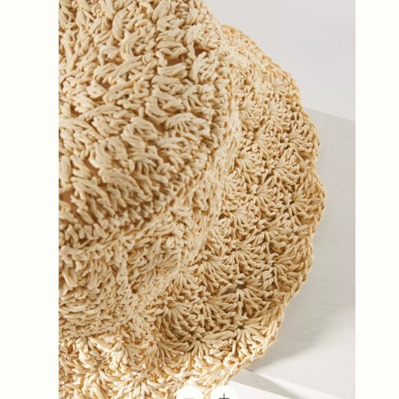 Anthropologie crochet bucket beach hat - Picture 4 of 6